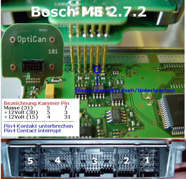 Bosch ME 2.7.2 pinout diagram 1